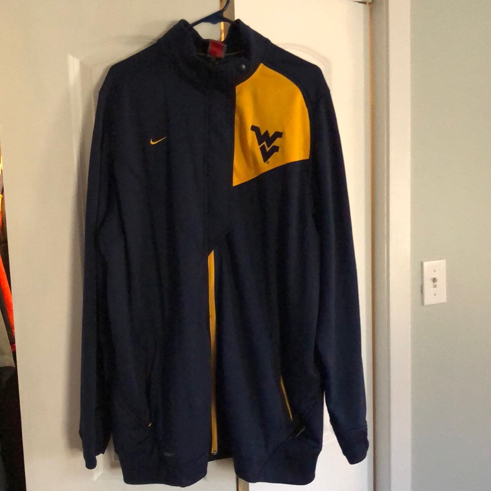 West Virginia Nike zip track style jacket XXL